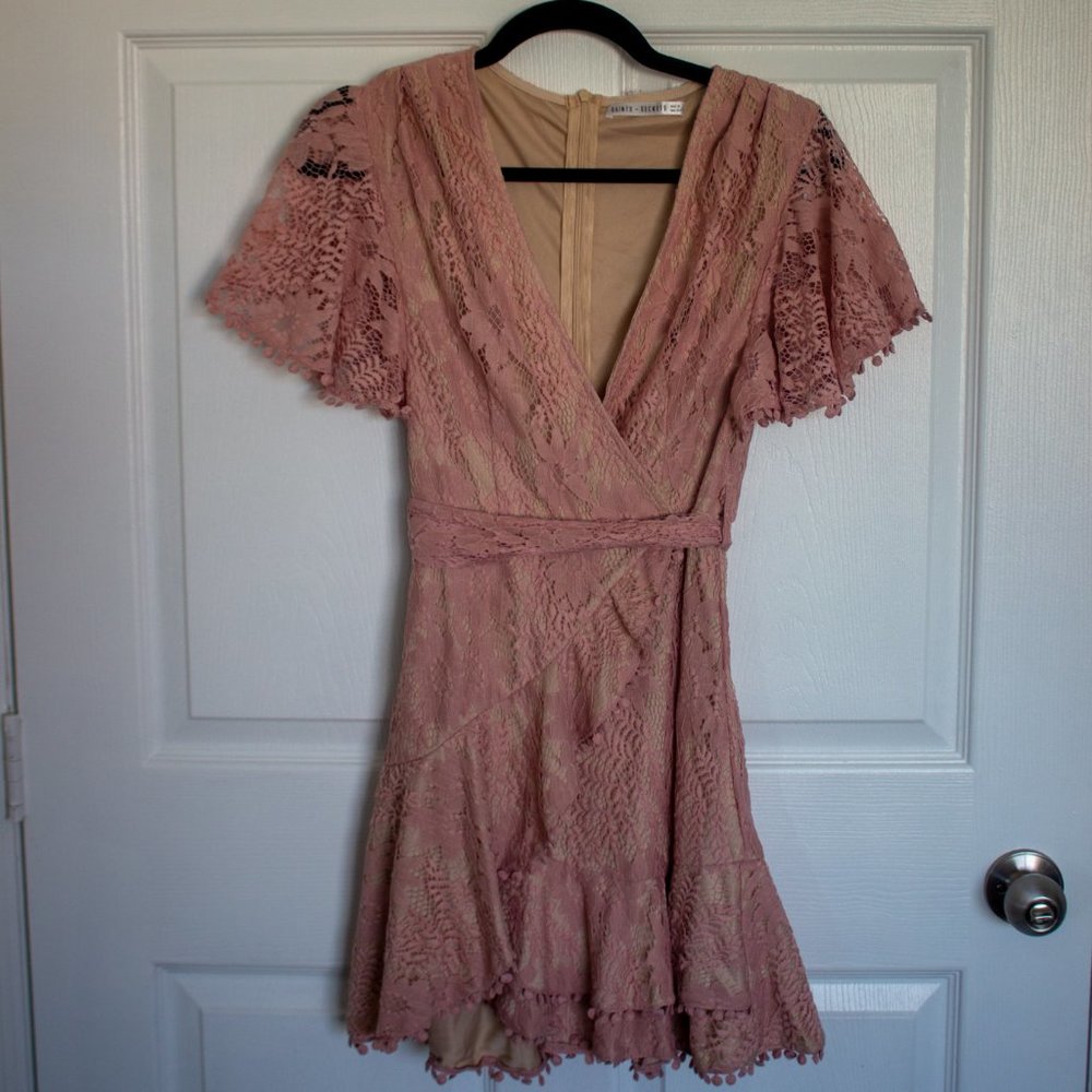 Hello Molly Pink Lace Dress